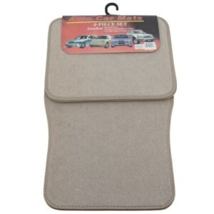 CAR MATS 4PC SET 2-FRONT, 2-BACK Beige